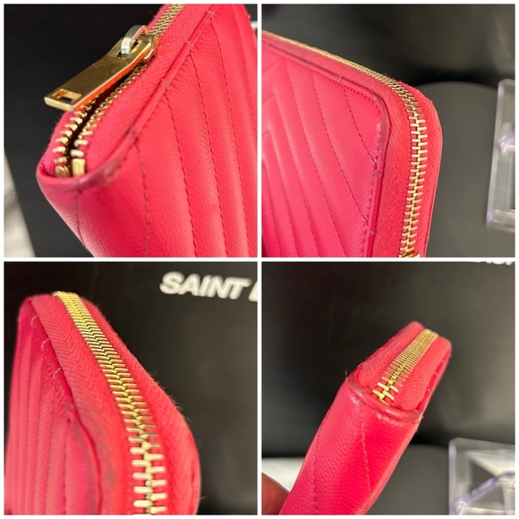 Saint Laurent Matelasse Grain de
Poudre Monogram Zip Around - Picture 16 of 16